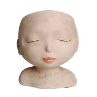 Head Planter with Drainage Hole Sculptural Bust Planter Matte for Shelf, Balcony