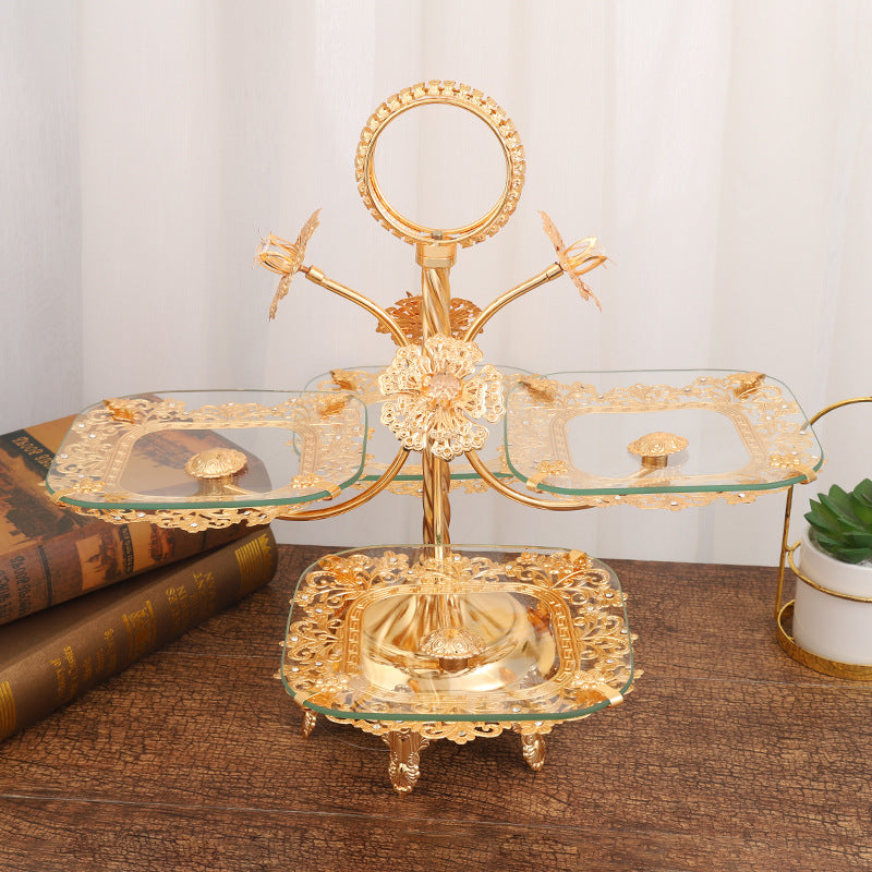 Light Luxury Multifunctional Separable Storage Tray in European Style for Fruits and Pastries