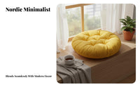 Soft and Comfortable Round Seat Cushion Thick & Cushy Tatami Seat Pad Thickened Tatami Floor Cushion Multi-Purpose for Office Workers, Meditators, Bay Window, Living Room, Reading Nook, Meditation