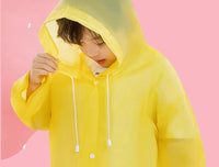 Kids Disposable Compressed Rain Poncho EVA Thickened Long Adult Student Card Raincoat for Outdoor Waterproof