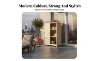 Sun-Proof Steel Storage Cabinet with Sliding Doors Sturdy and Long-Lasting Outdoor Balcony Cabinet Heavy Duty Unrestricted Standing Metal Closet Large Capacity for Homeowners, Hobbyists, Bedroom, Garage, Living Room, Workshop