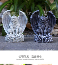 Gothic Vintage Gargoyle Solar Light Resin Statue