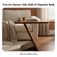 Magazine Holder Table Minimalist Aesthetic Z-Shaped Magazine Table Space-Saving
