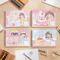 A4 Thickened Sketchbook for Beginners, Art Drawing Book for Primary School Students, Blank Art Album for Painting and Coloring