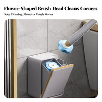 Toilet Brush Set Hygienic Wall Mounted Toilet Scrubber Kit Hands Disposal