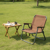 Foldable Folding Chair with Armrests Portable Camping Chair Long-Lasting Furniture Comfortable for Campers, Anglers