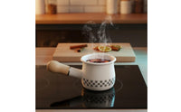 500 Ml Mini Pot Easy to Pour Enamel Saucepan Fast Heating for Breakfast, Baking