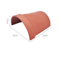 Tortoise Cave Hide Sturdy Clay Amphibious Creature Basking Cave Natural Look