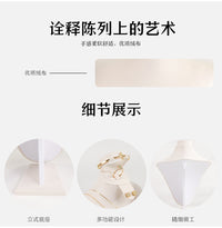 轻奢绒布人像首饰架项链架珠宝柜台模特脖子展示架饰品陈列道具