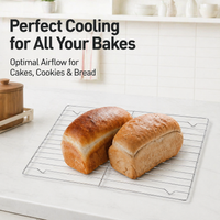 Stainless Steel Cooling Rack, Rectangular Oven Rack for Roasting, Baking, Grilling, Wire rack for Home Bakers