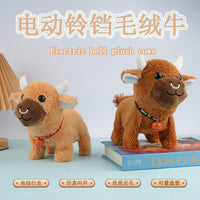 Electric Plush Cow Toy with Walking and Sound
