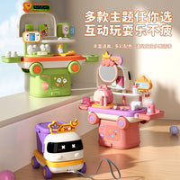 Multifunctional Pretend Play Kitchen Medical Cosmetic Storage Box for Kids