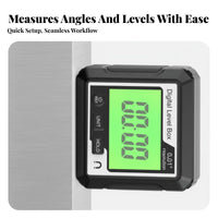 Portable Size Attractive Inclinometer Data Hold Function Mini Digital Protractor High Precision for Builders, Craftsmen, Woodworking