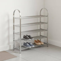 Stainless Steel Shoe Rack Large Capacity Multi-Tier Shoe Shelf Easy Assembly Household Furniture for Students, Dormitory, Entryway, Balcony