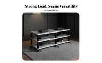 1 Piece Power Amplifier Stand Audio Equipment Rack Shock Absorbing Feet Modular Storage Sturdy Structure Suitable for Audiophiles KTV Living Room
