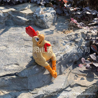 Resin Rooster Garden Ornament for Yard Decor
