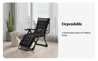 Folding Deck Chair Foldable Weightless Reclining Chair long-lasting Frame for Office Workers