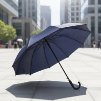 Straight-Shaft Umbrella with Hook Handle Sunsun-Blocking Double-Person Umbrella Windproof Waterproof for Commuters, Business Trips