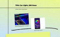 Car Ambient Light Strip, Acrylic, RGB, USB, Music Sync
