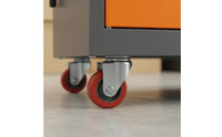 Wheeled Mobile Tool Trolley Easy to Clean Rolling Tool Cabinet Heavy Duty Mobile Workbench Locking for Mechanics, Repair Workers, Garage