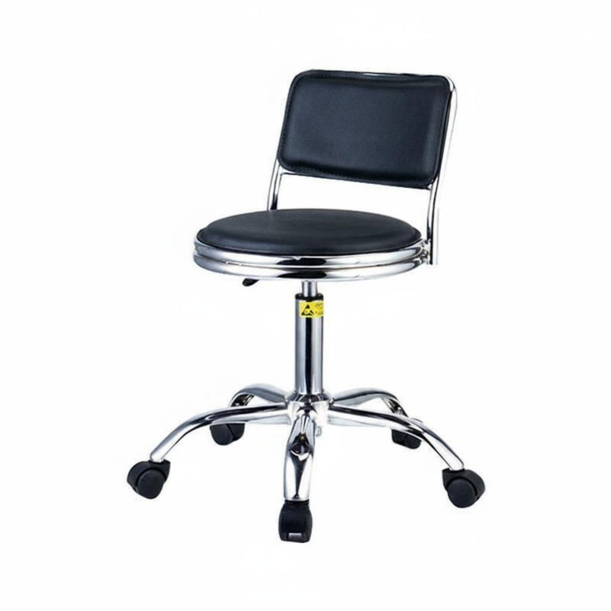 Adjustable Height Pneumatic Lift Stool with Backrest Padded Seat Swivel Chair Heavy-Duty Casters Workshop Furniture Easy to Clean for Factory Workers, Salon Personnel, Laboratory, Garage, Studio, Shop