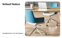 Revolving Computer Chair Adjustable Height Desk Seat Modern Minimalist Design Rolling Casters for Remote Workers, Workspace