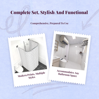 U-shaped waterproof shower curtain