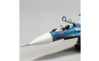 High-Fidelity Simulation 1:100 Scale Su-33 Fighter Jet Model Foldable Wings Russian Navy Su-33 Diecast Model Opening Canopy Carrier-Based Fighter Jet Model Rolling Wheels for Aviation Fans