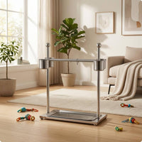 Floor-Standing Bird Stable to Clean Rolling Bird Stand Caster Wheels Pet Supplies