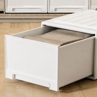Clear Clothes Case Clothing Storage Thick 45L Drawer-type Closet Storage Plastic