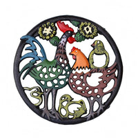 Cast Iron Trivet Heavy Duty Metal Heat Mat Rustic Finish