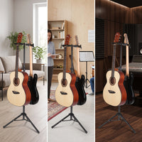 Floor Guitar Stand Non Slip Tripod Guitar Stand Secure for Artists, Home Rehearsal Music Studio
