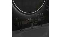 Sink Organizer with Cutout Space-Saving Behind Faucet Storage Shelf Easy Drainage over Faucet Shelf for Washstand