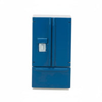 1:12 Scale Dollhouse Double Door Fridge Retro Design Refrigerator Handcrafted 1:12 Scale Fridge for Diorama