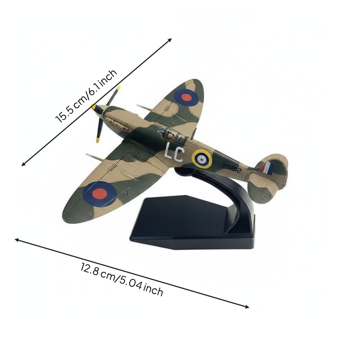 1/72 Scale Fighter Plane Model Fully Assembled for Desk Decoration