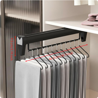 Pull-out rack maximizes closet space
