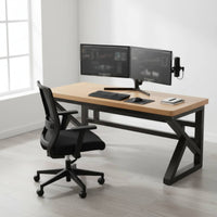 Computer Desk Thick Desktop Wood Computer Desk Sturdy Office Furniture for Students, Bedroom, Gaming