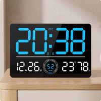 LED Digital Wall Clock Silent Digital Wall Clock 12/24-Hour for Living Room, Bedroom
