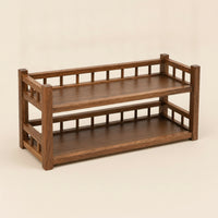 Desktop Storage Organizer Space-Saving Desktop Shelf with Two Tiers Sturdy