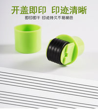 Mini Music Staff Roller Stamp Pen for Piano and Guitar Learning