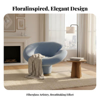 Sculptural Design Calla flower Chair blossomInspired accentuate Seating Modern & aesthetic Indoor Furniture single-Piece Construction for Interior Designers, Business Owners, Showroom, Living Room, Office Reception, Bedroom