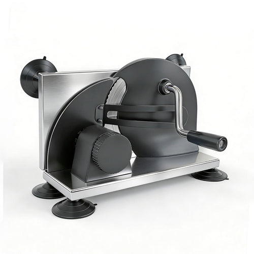 Hand Crank Bread Slicer Stainless Steel Manual Bread Slicer Suction Cup Feet Kitchen Tool
