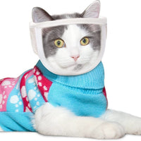 现货跨境宠物猫咪眼罩，防止咬人防叫防舔嘴套洗澡清洁美容猫嘴罩