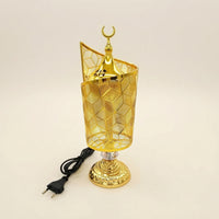 Electric Incense Burner Decorative Tabletop Incense Burner Golden Censer Stable for Prayer, Tea Room