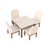 5 Pieces Dollhouse Dining Room Set Easy to Display for Pretend Play