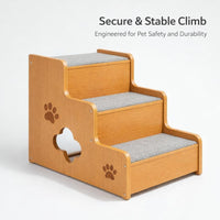 Dog Steps Stairs Bed for Small Dogs, Non-Slip Pet Bed Access, High Density Foam  #variant:3-Layer, 12CM Step Height