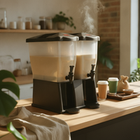 Beverage Dispenser Black Upright Beverage Dispenser Commercial Self-Service Drinkware