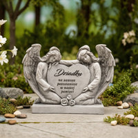 Angel Statue Peaceful Memorial Plaque with Angels Inspirational for Grave