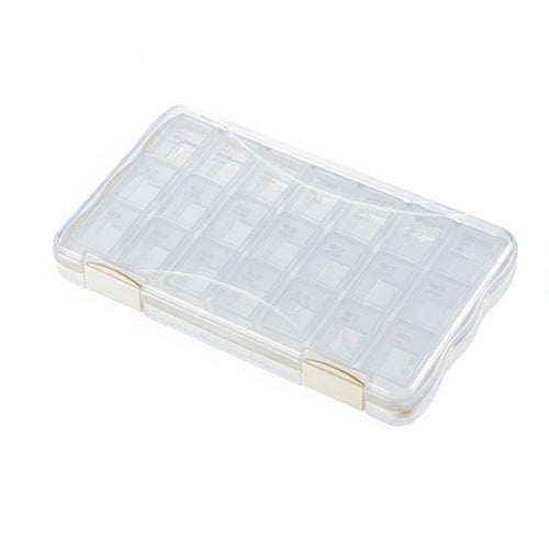 21compartment Weekly pharmaceuticals Planner Portable Design Organizer Snap-Shut Lids