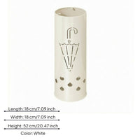 Metal Umbrella Stand Freestanding Cylindrical Umbrella Stand Teardrop Openings